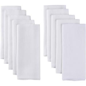 imageGerber Unisex Baby Boys Girls Birdseye Prefold Cloth Diapers Multipack White 3Ply 10 PackBirdseye Prefold 10 Pc