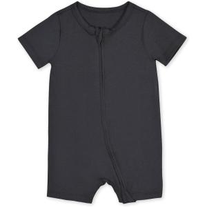 imageGerber Unisex Baby Buttery Soft Short Sleeve Romper with Viscose Made from EucalyptusShadow