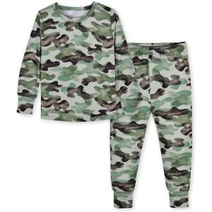 imageGerber Unisex Baby Toddler Buttery Soft 2Piece Snug Fit Pajamas with Viscose Made from EucalyptusHide  Seek Camo