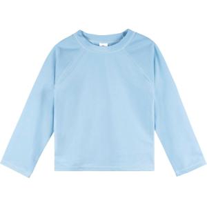 imageGerber Unisex Baby Toddler UPF 50 Long Sleeve Rashguard Swim ShirtLight Blue