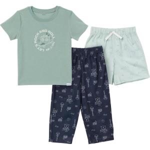 imageGerber babyboys 3piece Pajama Set Polyester Jersey Top Pants  ShortsRock  Roll