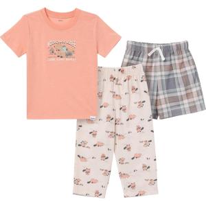 imageGerber babyboys 3piece Pajama Set Polyester Jersey Top Pants  ShortsWoodlands