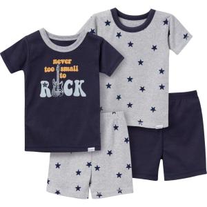 imageGerber babyboys Toddler Snug Fit 4piece Pajama Short SetMusic