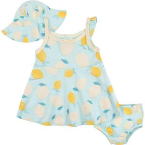 imageGerber babygirls 3piece Sundress Diaper Cover and Hat SetLemons