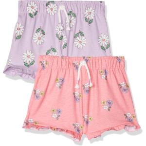 imageGerber babygirls unisexbaby 2pack Pullon ShortsPink Floral