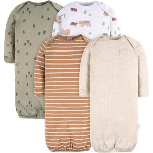 imageGerber unisexbaby Baby Boy and Girls 4pack Sleeper GownForest Bears