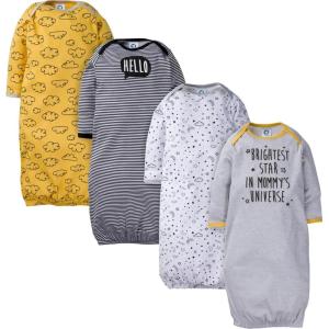 imageGerber unisexbaby Baby Boy and Girls 4pack Sleeper GownStar