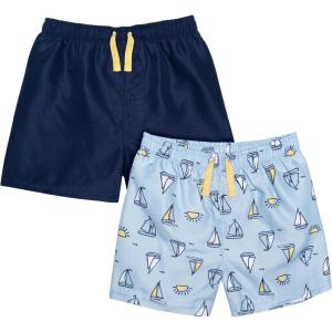 imageToddler ampamp Baby Boys Surf Swim Trunks 2Pack by GerberSailboats