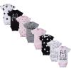 imageGerber 8pack Short Sleeve Onesies and 4Pack Sleep N Play Clothing BundleBunny Smiley