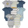 imageGerber 8pack Short Sleeve Onesies and 4Pack Sleep N Play Clothing BundleDinosaur