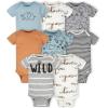 imageGerber 8pack Short Sleeve Onesies and 4Pack Sleep N Play Clothing BundleJungle