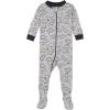 imageGerber Baby Boys 2Pack Footed PajamasGrey Dinos Black Stripe Grey