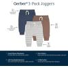 imageGerber BabyBoys Toddler 3Pack Jogger PantsClassic Explorer