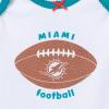 imageGerber NFL babygirls 3piece Onesie Bodysuit Pants ampamp Headband SetDolphins