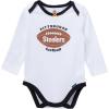 imageGerber NFL babygirls 3piece Onesie Bodysuit Pants ampamp Headband SetSteelers