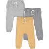 imageGerber BabyBoys Toddler 3Pack Jogger PantsMustard and Grey
