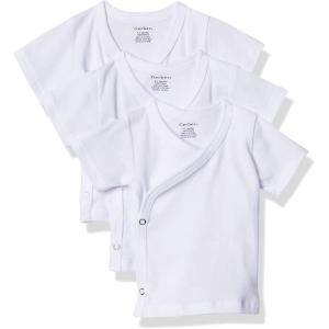 image3Pack White SideSnap Short Sleeve ShirtsWhite