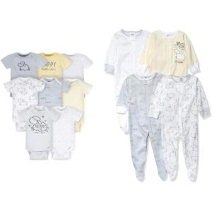 imageGerber 8pack Short Sleeve Onesies and 4Pack Sleep N Play Clothing BundleSheep