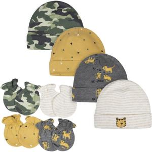 imageGerber Baby Boys Cap and Mitten SetsGreen Tiger