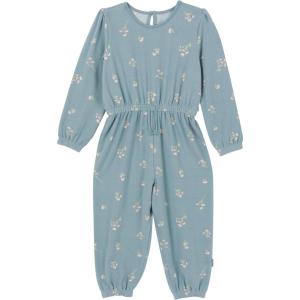imageGerber Baby Girls Toddler Girls Hacci JumpsuitBlue Floral