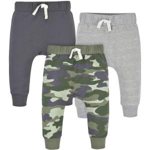 imageGerber BabyBoys Toddler 3Pack Jogger PantsCamo