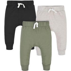 imageGerber BabyBoys Toddler 3Pack Jogger PantsGreenBlack