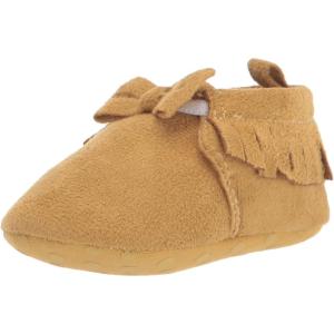 imageGerber BabyGirls Baby Moccasins Crib Shoes Newborn Infant Neutral Boys GirlsTaupe Fringe