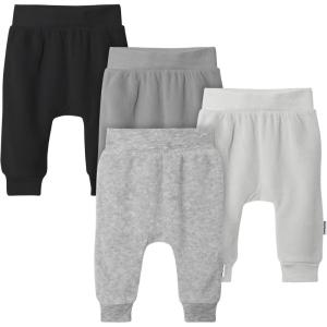 imageGerber Unisex Baby 4Pack Microfleece PantsGrey