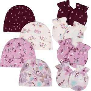 imageGerber babygirls Cap and Mitten SetsLavender Garden