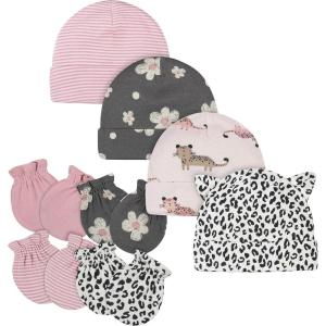 imageGerber babygirls Cap and Mitten SetsPink Leopard
