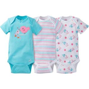 imageGirls 3pack Onesies Brand Short Sleeve Bodysuits  Birds 03 Months