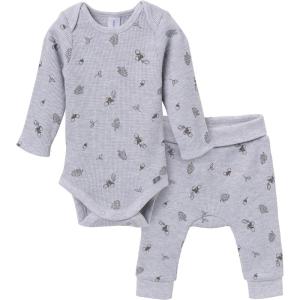 imageModern Moments by Gerber babyboys Long Sleeve Bodysuit and Pant SetArcon Grey Heather