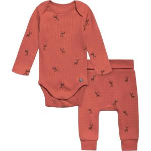 imageModern Moments by Gerber babyboys Long Sleeve Bodysuit and Pant SetRed Moose