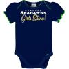imageGerber NFL babygirls Nfl Team 3 Pack Short Sleeve Onesie BodysuitNavy Blue  Action Green  Wolf Gray