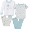 imageGerber Unisex Baby Unisexbaby Toddler Snug Fit 4piece Pajama SetFarm