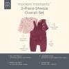 imageModern Moments by Gerber Baby Microplush Overall SetDark Rose