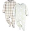 imageGerber Baby Flame Resistant Fleece Footed Pajamas 2packMoons