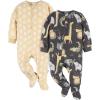 imageGerber Baby Flame Resistant Fleece Footed Pajamas 2packSafari