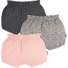 imageGerber BabyGirls 3Pack Bubble ShortsGreyLeopardPink