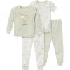 imageGerber Unisex Baby Unisexbaby Toddler Snug Fit 4piece Pajama SetSafari