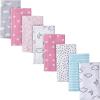 imageGerber UnisexBaby 8Pack Cotton Flannel Burp ClothsClouds