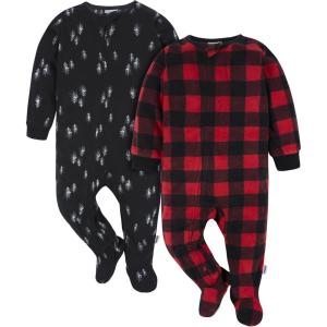 imageGerber Baby Flame Resistant Fleece Footed Pajamas 2packBear Forrest
