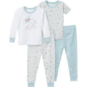 imageGerber Unisex Baby Unisexbaby Toddler Snug Fit 4piece Pajama SetFarm