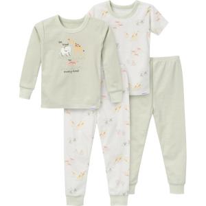 imageGerber Unisex Baby Unisexbaby Toddler Snug Fit 4piece Pajama SetSafari
