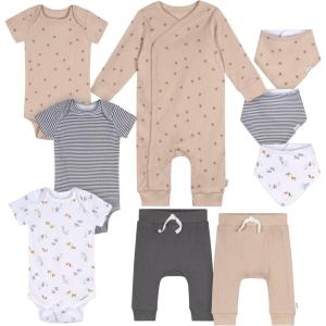 imageGerber unisexbaby 9piece Baby Gift Set for Newborn Boys ampamp Girls  Premium Cotton Baby Essentials Layette SetSafari