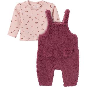 imageModern Moments by Gerber Baby Microplush Overall SetDark Rose