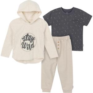 imageGerber boys Toddler Boys 3piece Top Hooded Top and Jogger SetBeige