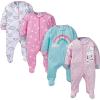 imageGerber Baby Girls 8pack Short Sleeve Onesies and 4Pack Sleep N Play Clothing Bundle Cloud 69M
