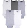 imageGerber Baby Boys MultiPack Sleeveless Onesies BodysuitGrey Heather