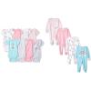 imageGerber Baby Girls 8pack Short Sleeve Onesies and 4Pack Sleep N Play Clothing Bundle Cloud 69M